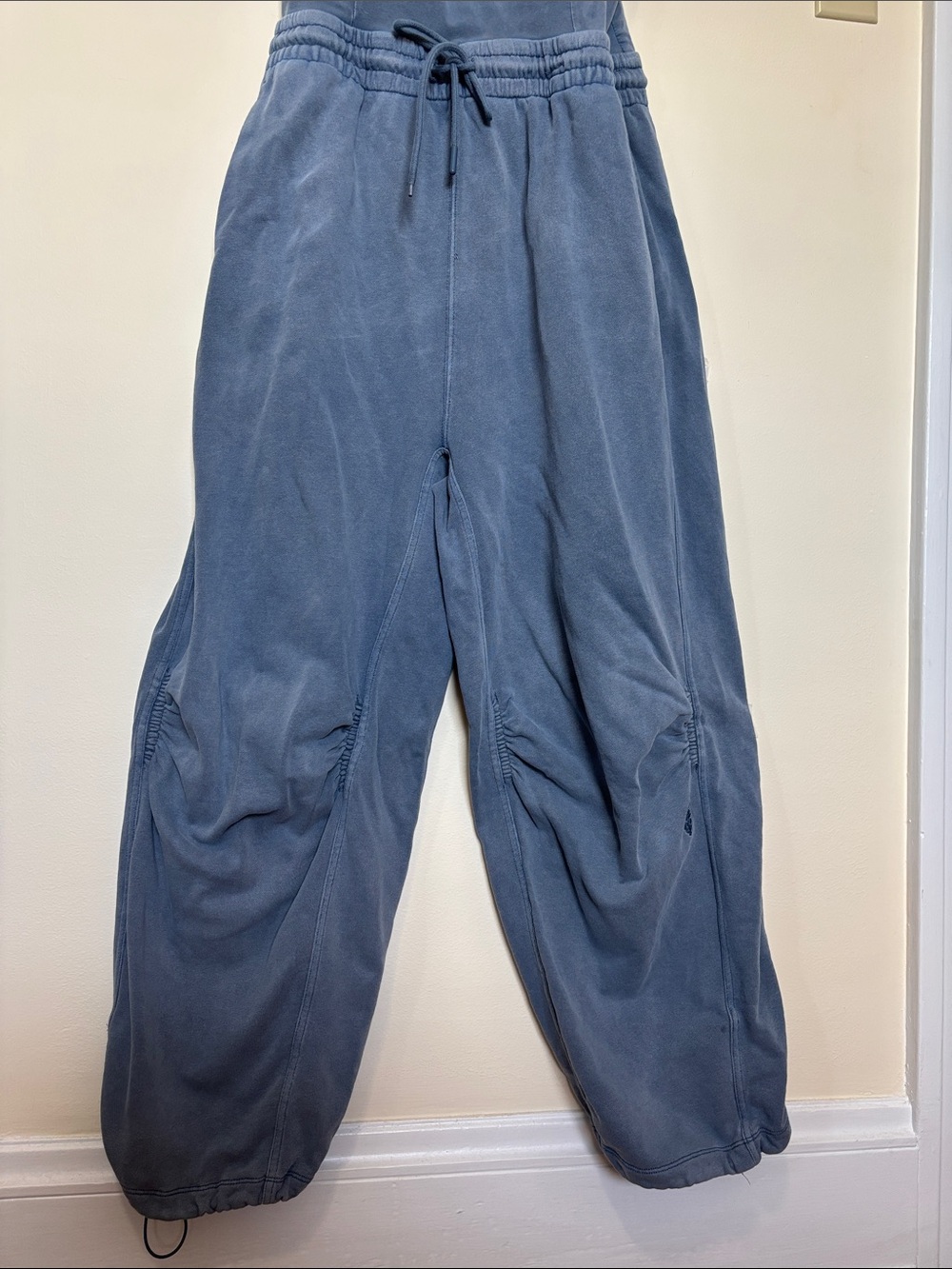 Free People Movement Inbound Onesie Sleeveless Blue Jumpsuit Drawstring Waist - Picture 2 of 15